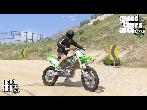 MOTOR CROSS TERKUAT DI INDONESIA KAWASAKI KLX 450cc KENCANG - GTA V MOD INDONESIA EPISODE SPESIAL