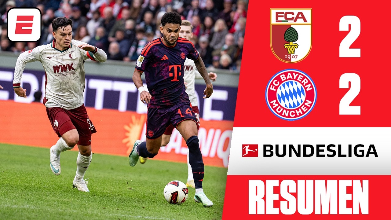 SORPRESA EN ALEMANIA. BAYERN MUNICH de LUIS DÍAZ no pasó del empate ante AUGSBURG | Bundesliga