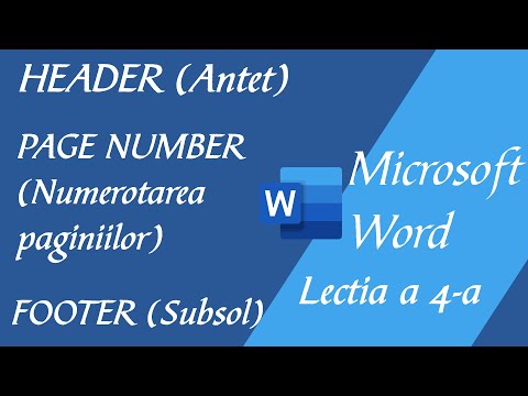 Cum fac Antet si Subsol (Header si Footer) in Microsoft Word ? Numerotarea Paginilor Microsoft Word