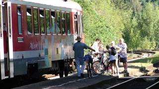 preview picture of video 'Runkel,  Zug am Runkel Bahnhof'