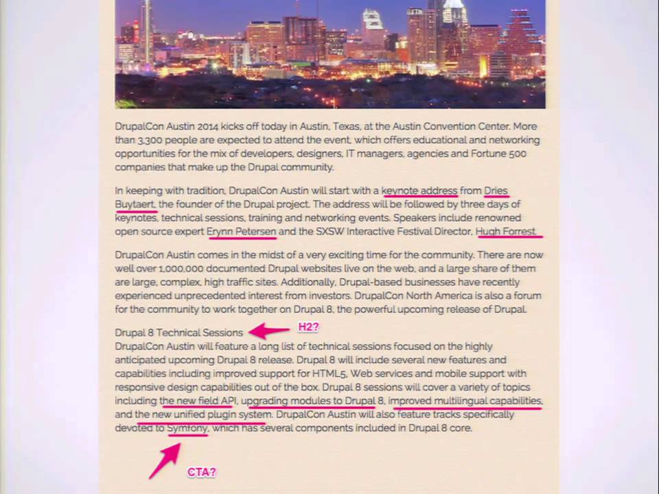 DrupalCon Austin 2014: DON'T LET CRAPPY CONTENT RUIN YOUR NEW SITE