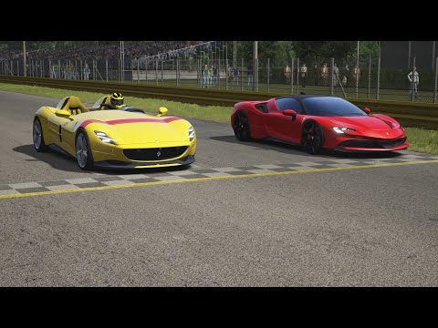 Ferrari Monza SP2 vs Ferrari SF90 Stradale at Monza Full Course
