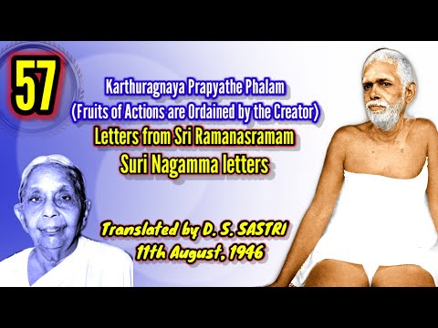 KARTHURAGNAYA PRAPYATHE PHALAM | Letters from Sri Ramanasramam by Suri Nagamma  Letter No.57