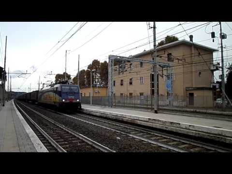 E474.102 di Rail One, sul MRI 67098 Marcianise - Tarvisio, a Settebagni [ARRIVO + RIPARTENZA]