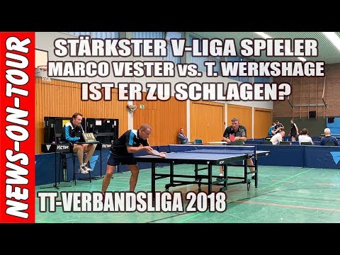TT-VL (4k60Fps) T. Werkshage - M. Vester |  TTC Schwalbe Bergneustadt 4 vs. DJK Hennef | Tischtennis
