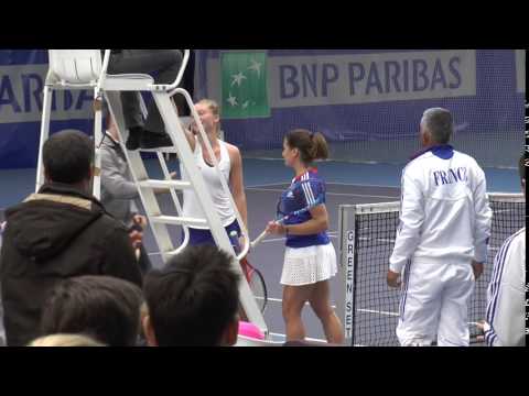 Fin de match entre Clémence Fayol et Alicia Barnett