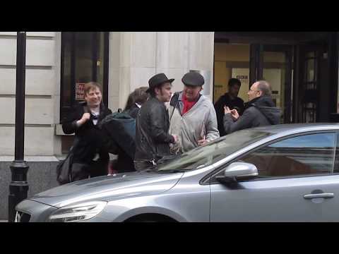 Gaz Coombes outside BBC 2