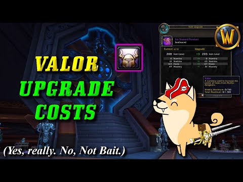 Valor Upgrade Costs for Mythic+ Gear! (Shadowlands 9.0.5)