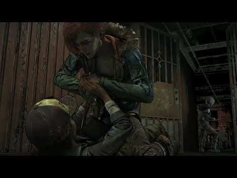Clementine escapes her cell and fights Minerva