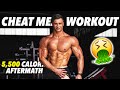 DISGUSTING PUMP AFTER 5,500 CALORIES | CHEAT MEAL AFTERMATH!!