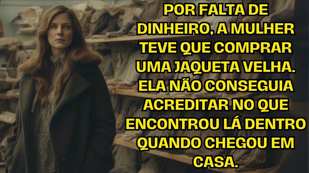 Por falta de dinheiro, a mulher teve que comprar uma jaqueta velha. Dentro da jaqueta...