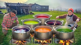 Oriental Dessert Churchkhela In Giant Colorful Pots!