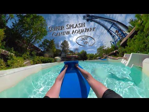 Caneva AquaPark Super Splash (left) 360° VR POV Onride
