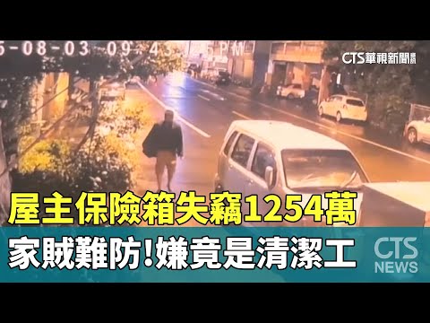家賊難防！屋主保險箱失竊1254萬　嫌竟是清潔工