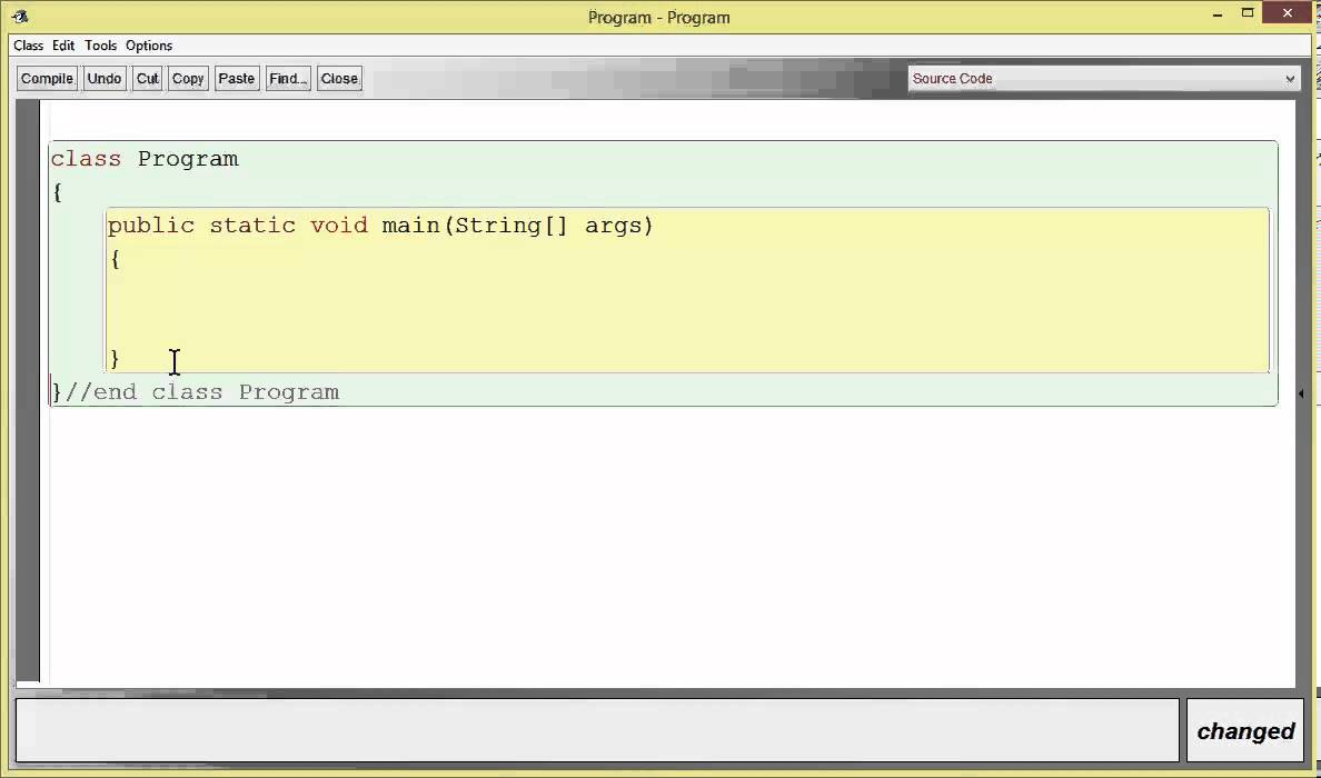Java Curley Brackets in BlueJ American Accent