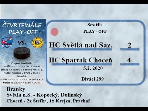 HC Světlá n.S. - HC Spartak Choceň 2:4 - play off
