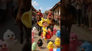 Download lagu ⁉️‼️ Menunggangi Jaranan Menari Bareng Anak ayam warna-warni #viralvideo #cuteanimals #funny #cute mp3