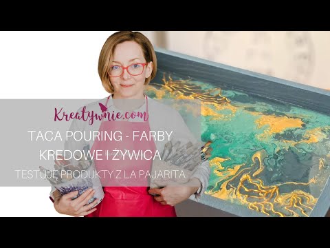Taca pouring - farby kredowe la Pajarita, DIY | Dorota Freitag