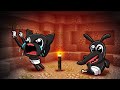 Underground Survival with... Baby Cartoon Cat & Cartoon Dog! (Minecraft)