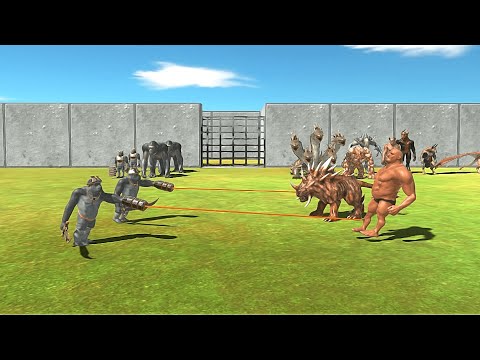 2X MUTANT PRIMATES VS FANTASY + INFERNALS Tournament - Animal Revolt Battle Simulator