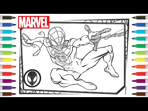 Spider-Man Coloring Book Page | Miles Morales | Spiderman Coloring Page