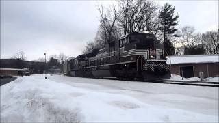 preview picture of video 'NS 1066 New York Central Heritage Unit Emmaus, PA'