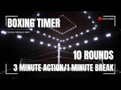 Boxing Timer | Box Timer | Temporizador de Boxeo ⏳ 10 Rounds - 3 Min Fight / 1 Min Rest 🥊4K res