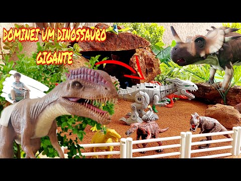 PARQUE DE DINOSSAUROS DE BRINQUEDO - PARTE II, NA FAZENDINHA FELIPE CANOPF | DINOSAUR TOY FARM T-REX