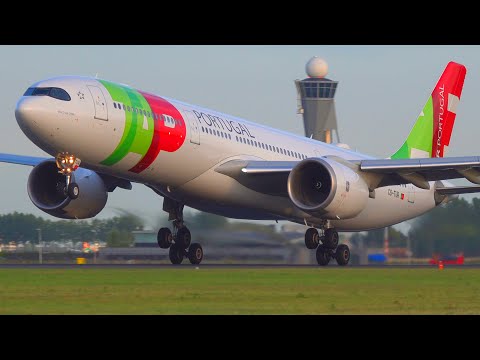 +30 Min Of BIG PLANES Taking Off And Landing Amsterdam Schiphol Airport B747, B757 & More!