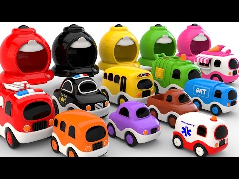 Colors for Children with Street Vehicles - Colours and Numbers Videos Collection