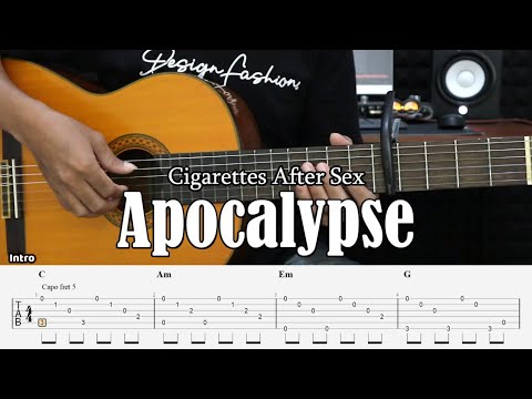 Apocalypse - Cigarettes After Sex - Fingerstyle Guitar Tutorial + TAB & Lyrics
