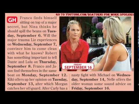 9-6-16 TO 9-16-16 GH SPOILERS Jason Robert Michael Lulu Dante Carly General Hospital Promo Preview