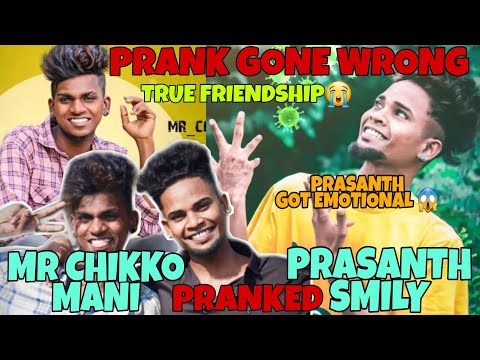 Mr.chikko mani 😂 pranked prasanth smily 😱 | true friendship | instragram celebrity | hashtag today
