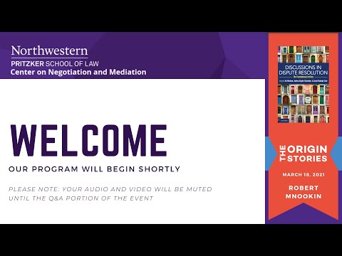 DDR Interview Series The Origin Stories with Professor Bob Mnookin