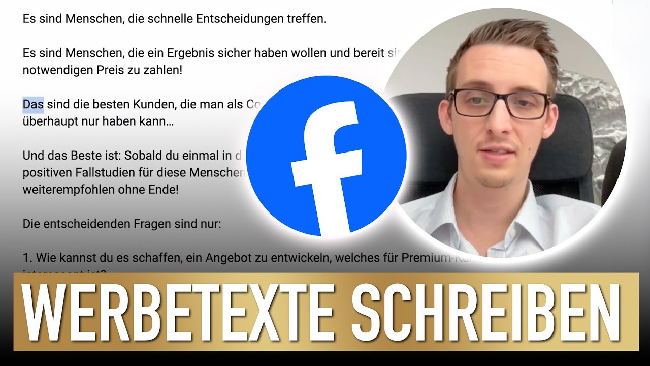 Ich schreibe einen Werbetext für Facebook Ads!