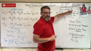 Mechanics of Materials: Lesson 49 - Max Shear and Principal Stress with Equation Method