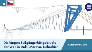 CP 001237 | Die längste Fußgängerhängebrücke der Welt in Dolní Morava, Tschechien