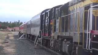 preview picture of video 'T413-Y127 on 707O tour train to Deniliquin after arriving Deniliquin. Saturday Morning 03 May 2014.'