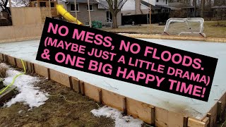 How To Drain Backyard Rink with Only A Garden Hose - No Pump Required!