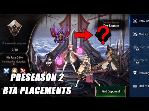 Preseason 2 RTA Placements - Epic Seven