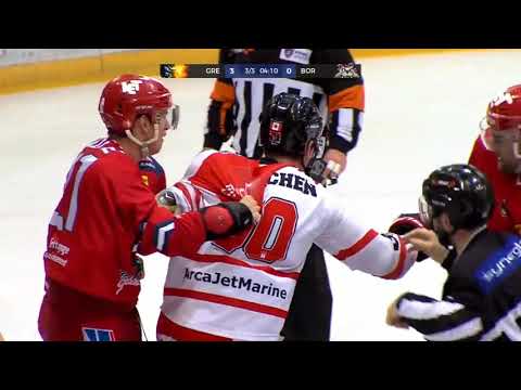 Charge de Patrick McEachen. Grenoble - Bordeaux