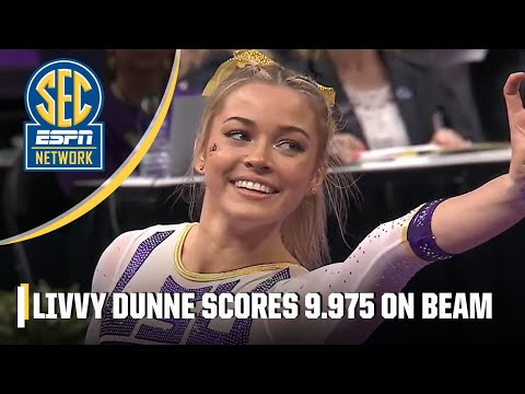 Olivia Dunne is NEAR PERFECT in LSU senior night win over North Carolina 🔥 | ESPN College Gymnastics