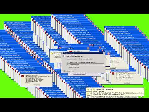 Windows Crash Error  Green Screen Template No Copyright