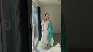 White Handmade Pure Chiffon Sharara - Video 1