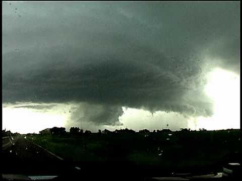 Video Clip of "Mothership" Mesocyclone & Wall Cloud, HP Supercell ۞۞۞