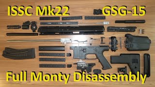 ISSC mk22 & GSG-15 Full Monty disassembly & field stripping for cleaning. Rifle 22lr