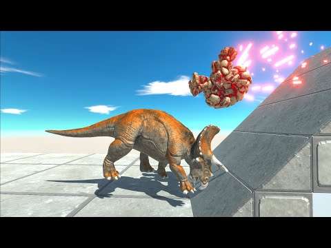 Lava Golem rolled down from a height, One hit kill - Animal Revolt Battle Simulator