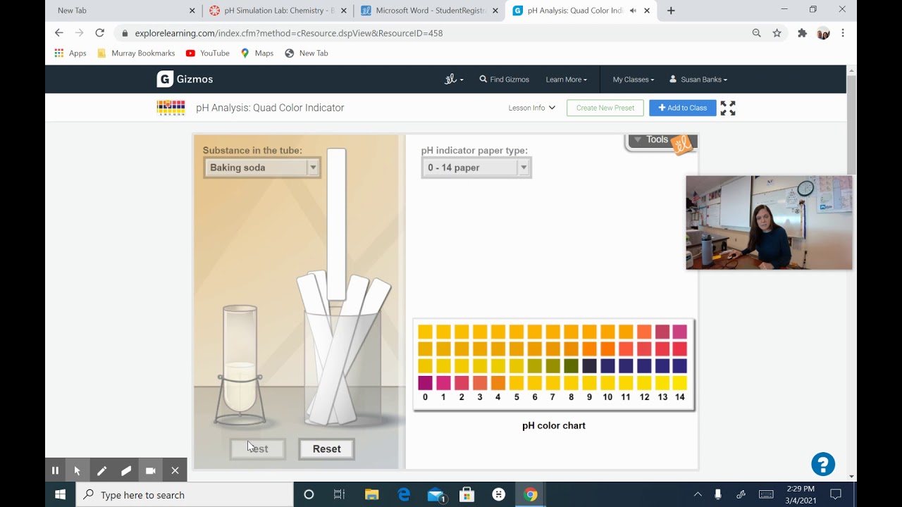 pH Simulation: Explore Learning Gizmo
