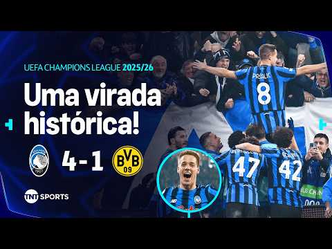 Gols e lances de Atalanta x Borussia Dortmund