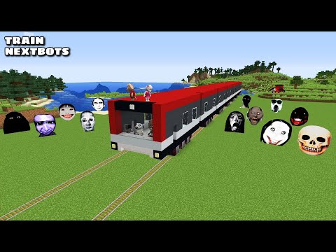 SURVIVAL LONG TRAIN WITH 100 NEXTBOTS in Minecraft - Gameplay - Coffin Meme